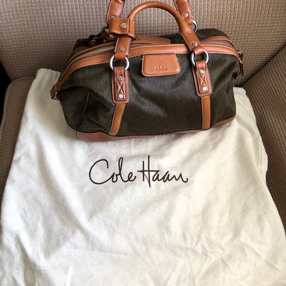 Cole Haan Women's Leather & Cowhide Hair Satchel . - Picture 4 of 15
